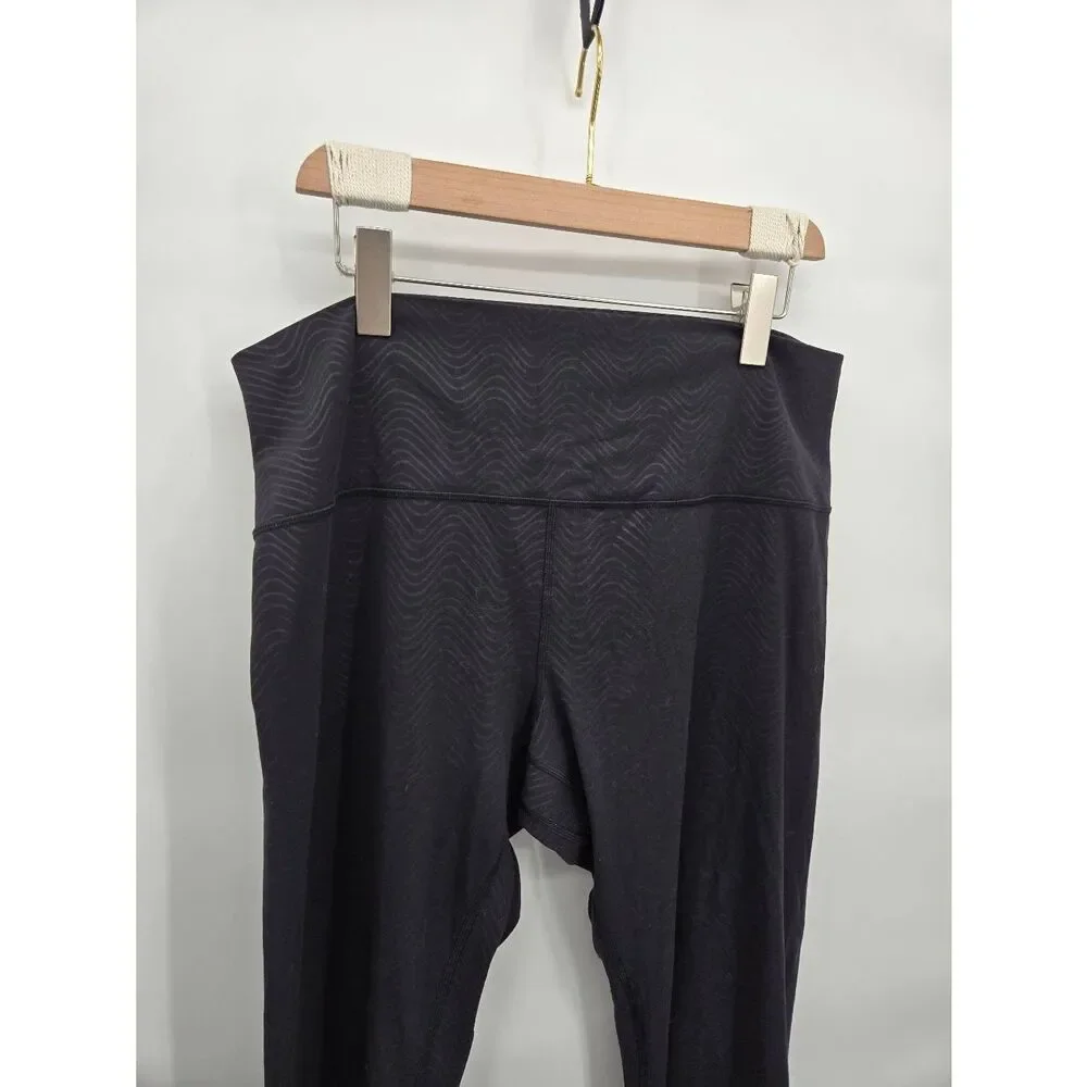 Lululemon Align HR Pant 28” Size 16 Nulu Black Wavy Print High Rise